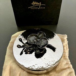 Black Orchid Round Trinket Box - by Michael Aram